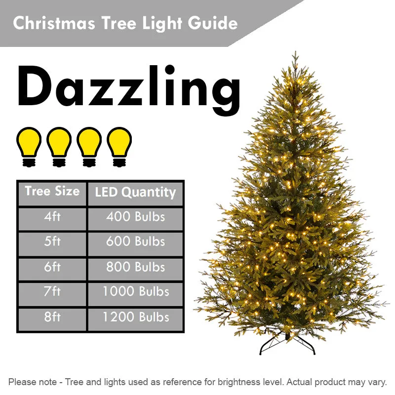 2FT Prelit Artificial Christmas Tree Fiber Optic LED Light Table Decor with Multi-Color Lights