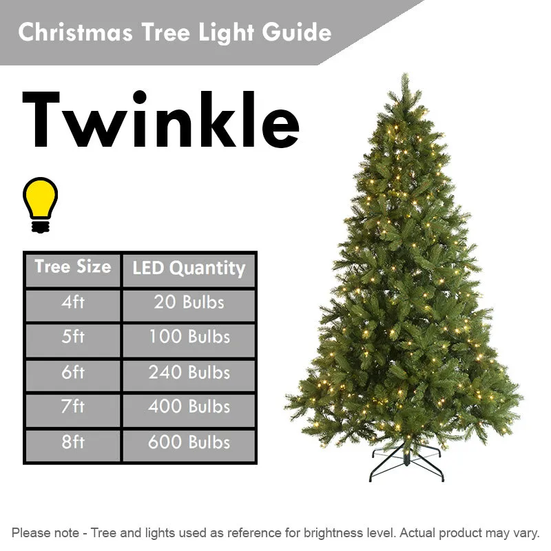 2FT Prelit Artificial Christmas Tree Fiber Optic LED Light Table Decor with Multi-Color Lights