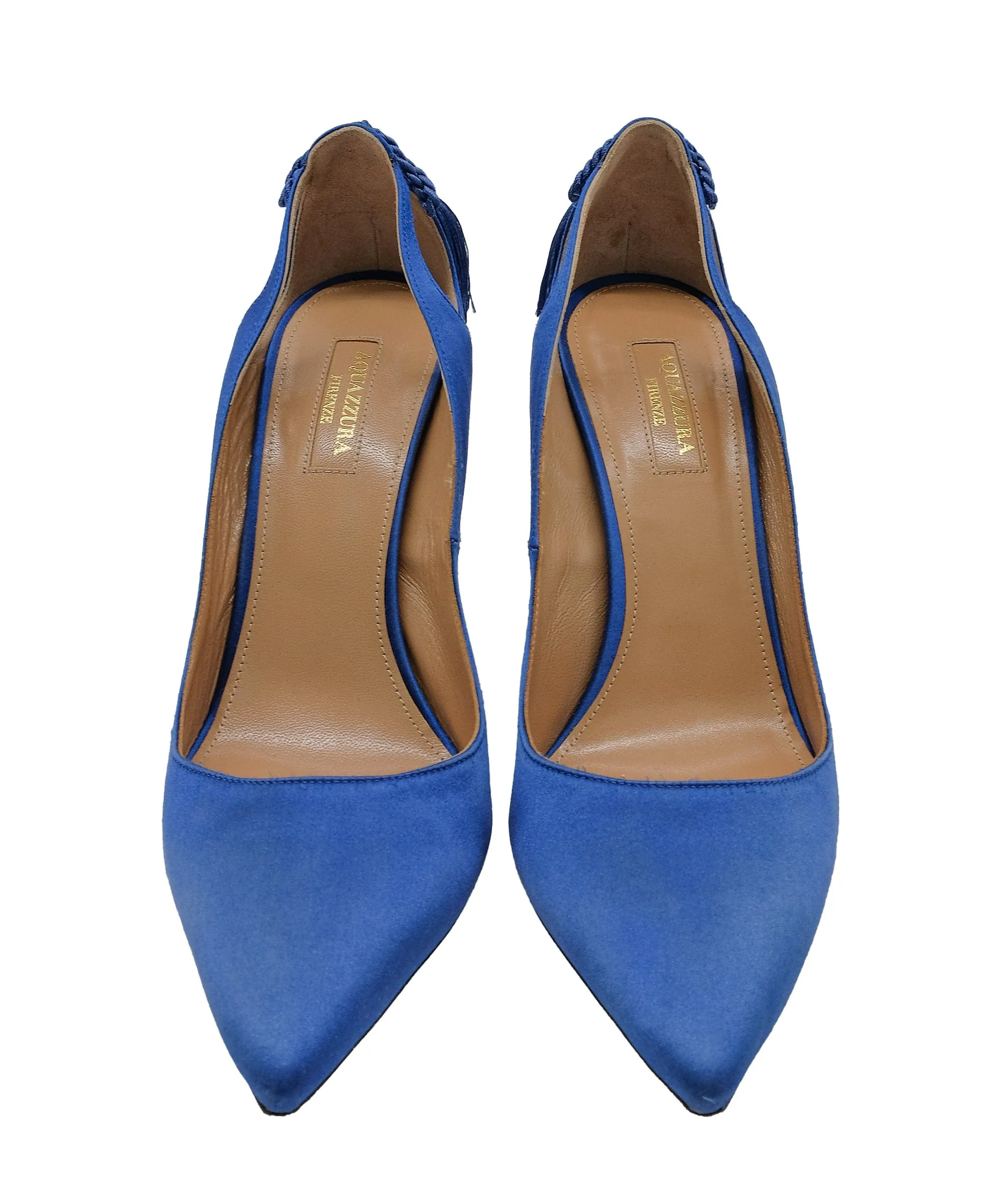 Aquazzura Blue Satin Heels RJC3761