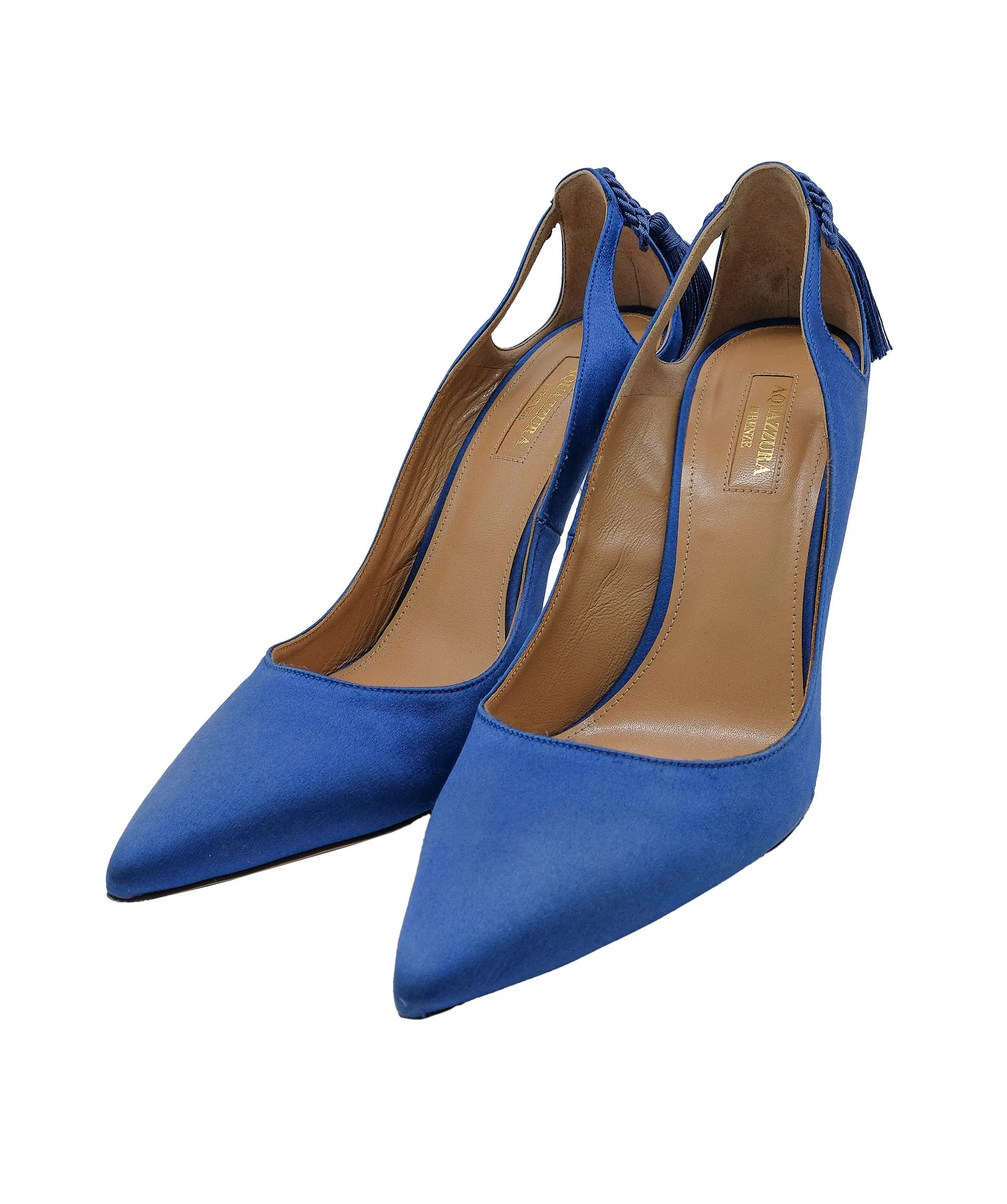 Aquazzura Blue Satin Heels RJC3761