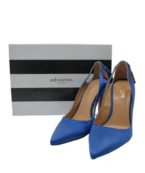 Aquazzura Blue Satin Heels RJC3761