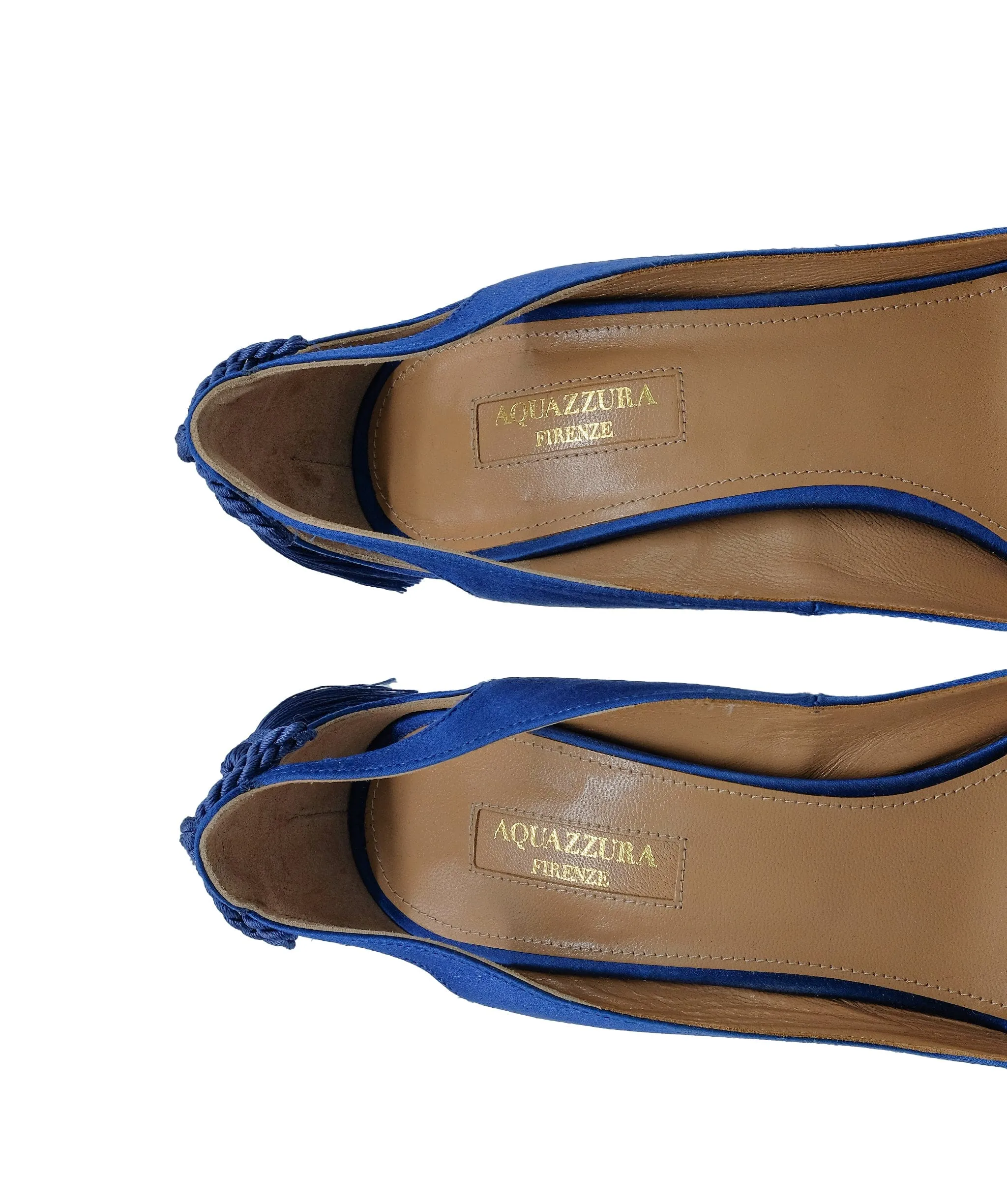 Aquazzura Blue Satin Heels RJC3761