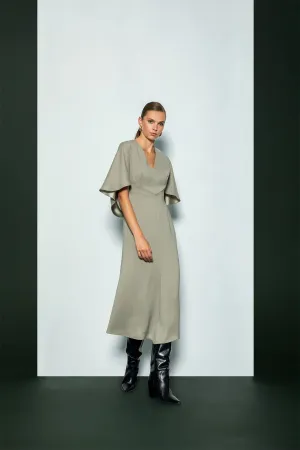 Backless Dress Light Khaki