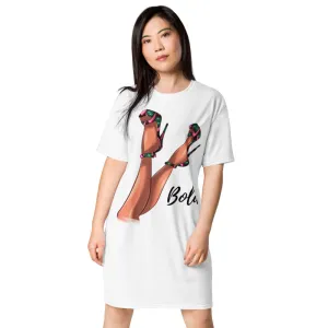 'Bold' White T-shirt Dress