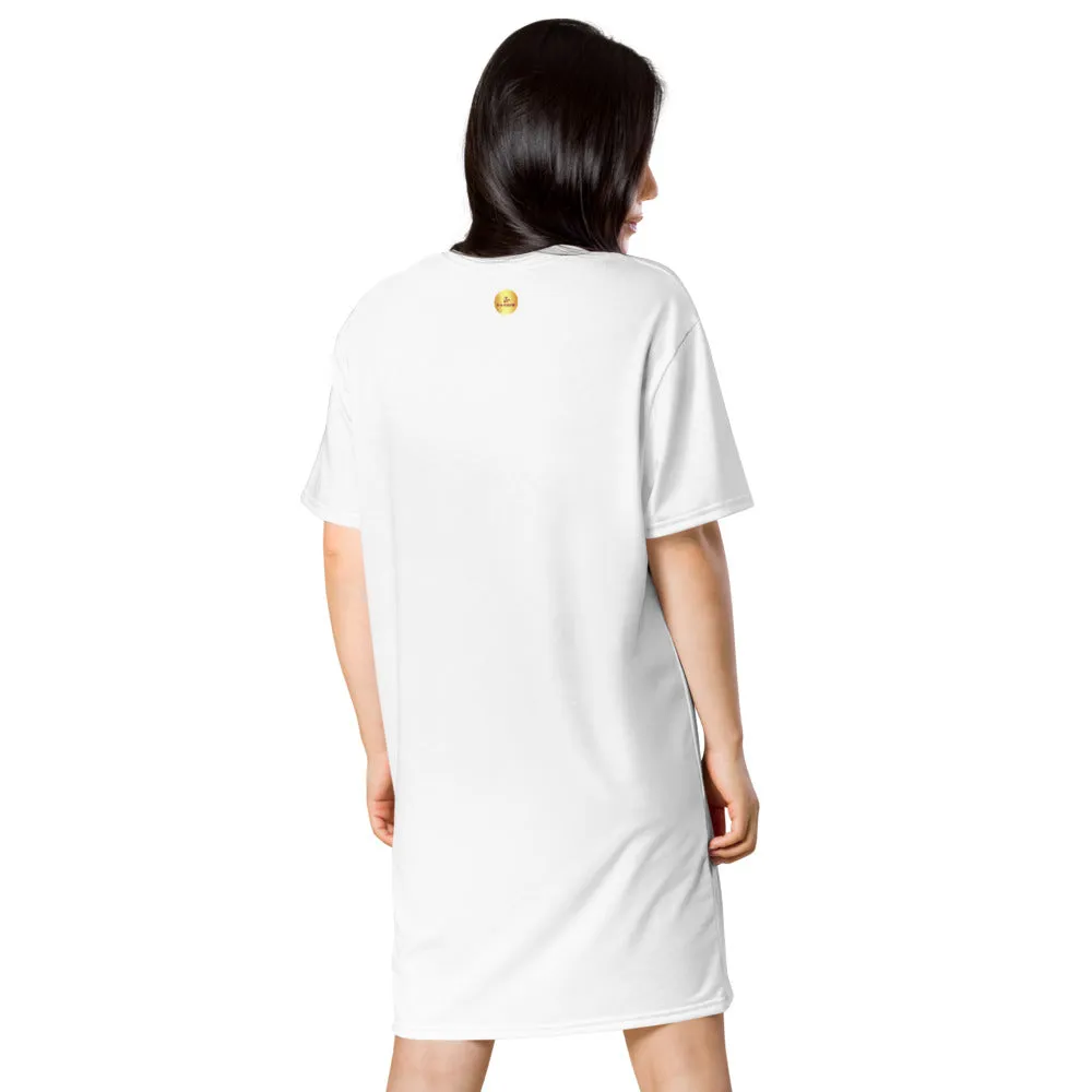 'Bold' White T-shirt Dress