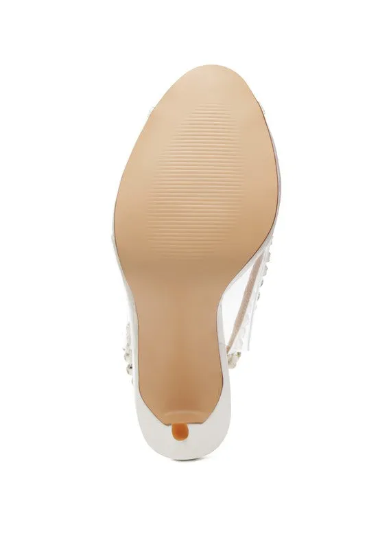 Clear Stiletto Black Sling-back