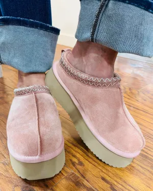Corkys "Pillow Talk" Blush Faux Suede Slip-Ons Final Sale!