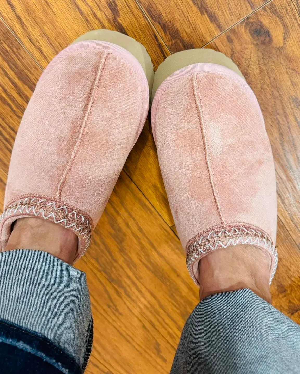 Corkys "Pillow Talk" Blush Faux Suede Slip-Ons Final Sale!