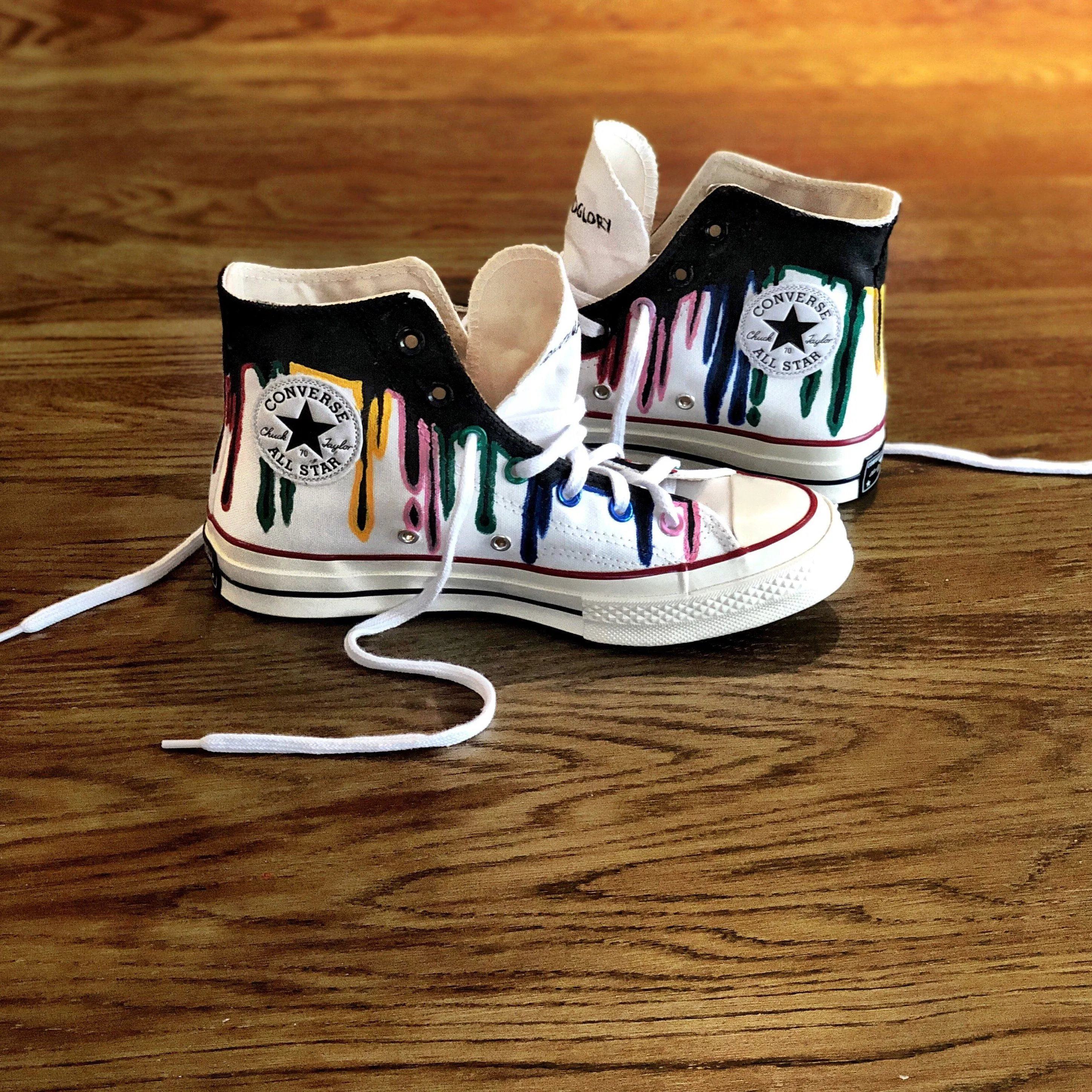 'DRIP' PAINTED HIGH TOPS