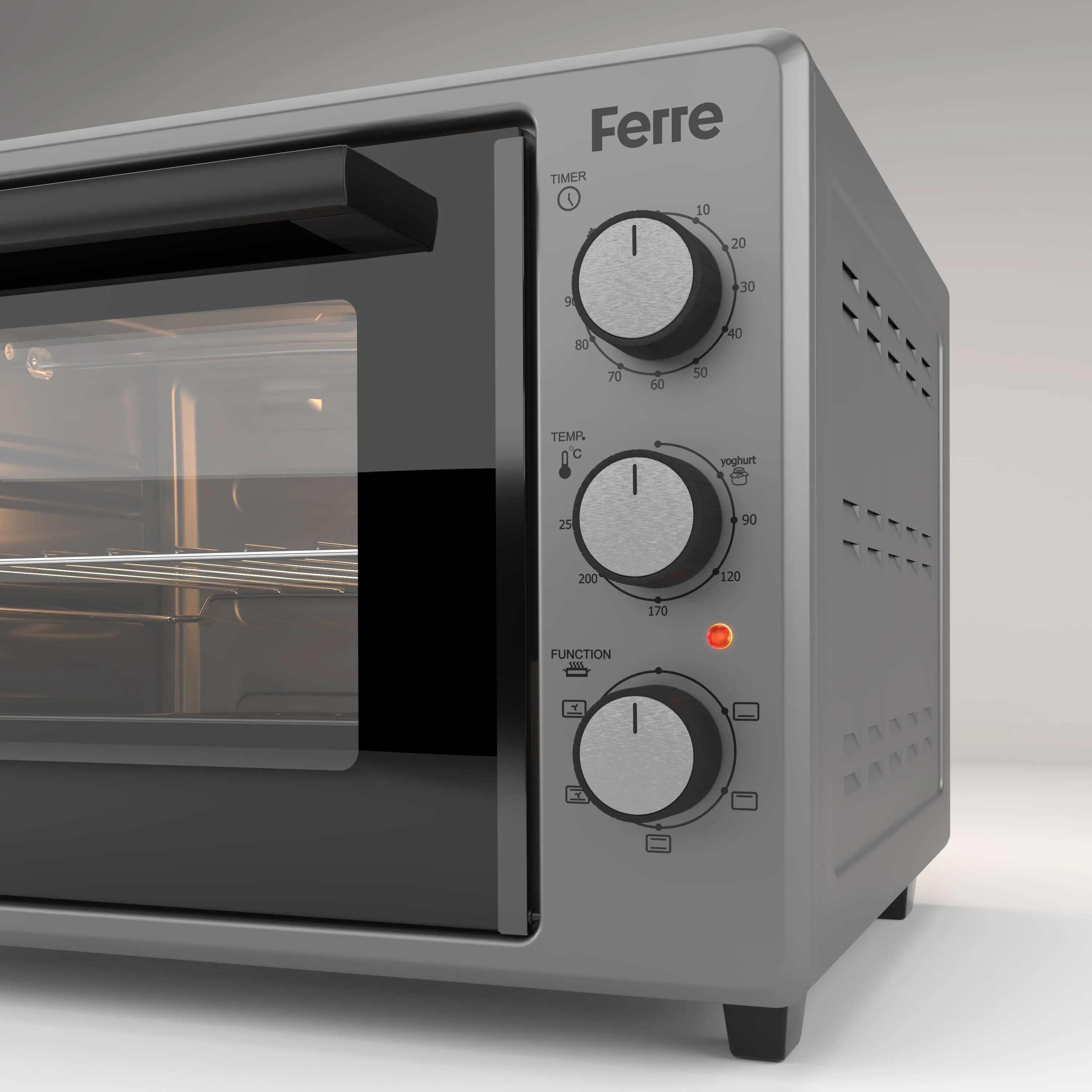 Ferre 35500 LGM  - 35L Turbo Mini Oven - Grey