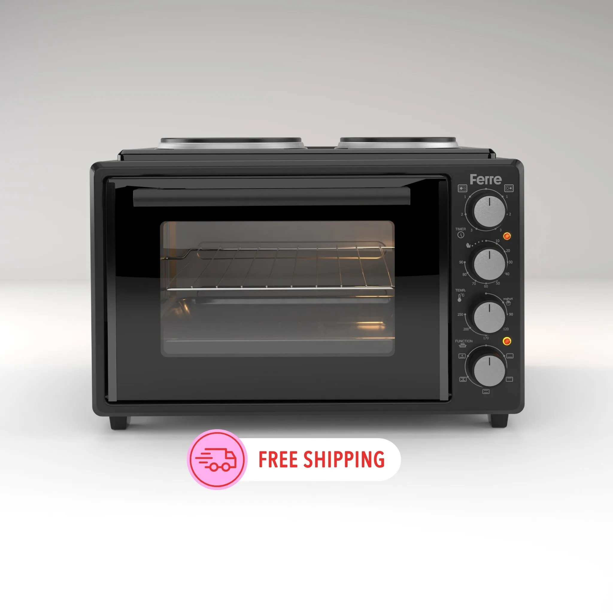 Ferre 3550X-HP  - 35L Turbo Mini Oven With 2 Plate - Black