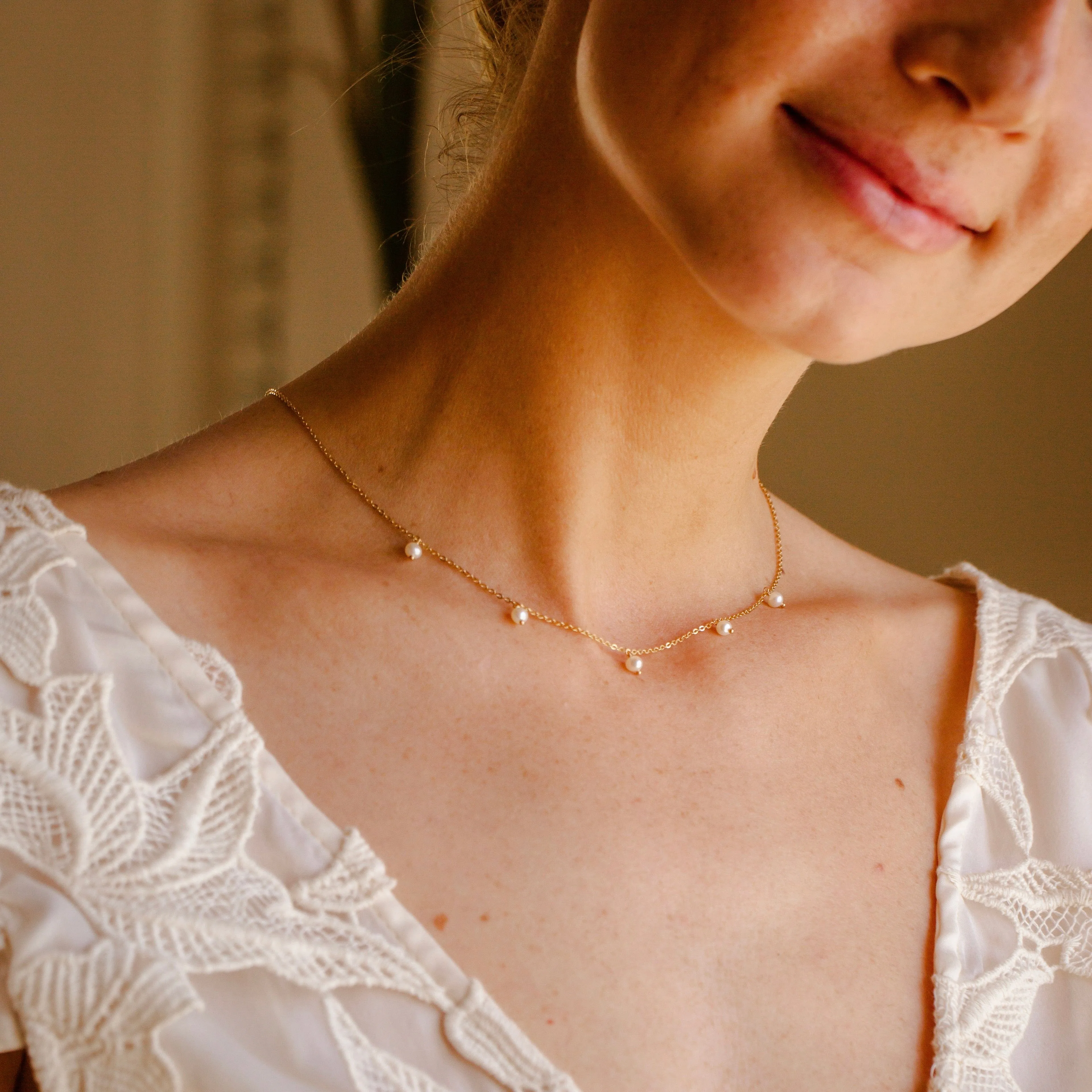 Floating Pearl Necklace | Final Sale