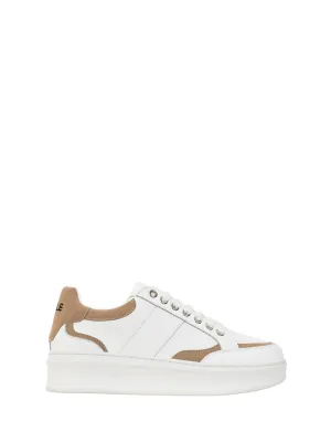 Gaelle sneakers beige e bianco
