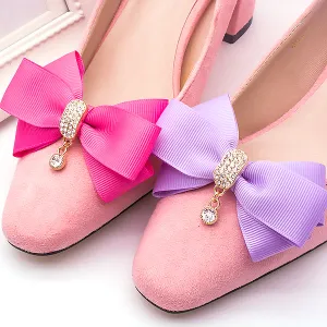 High Quality Fabric Rhinestone Shoe Decoration Bow