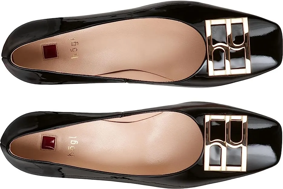 Hogl “Rosette” Black Patent Heels 7-175024