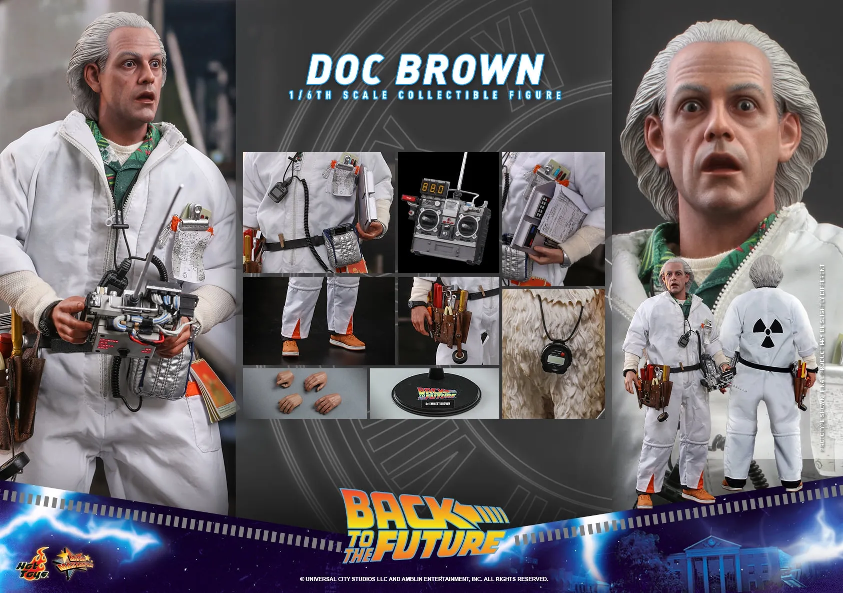 Hot Toys - MMS609 - Back to the Future - 1/6th scale Doc Brown Collectible Figure (Normal Version)