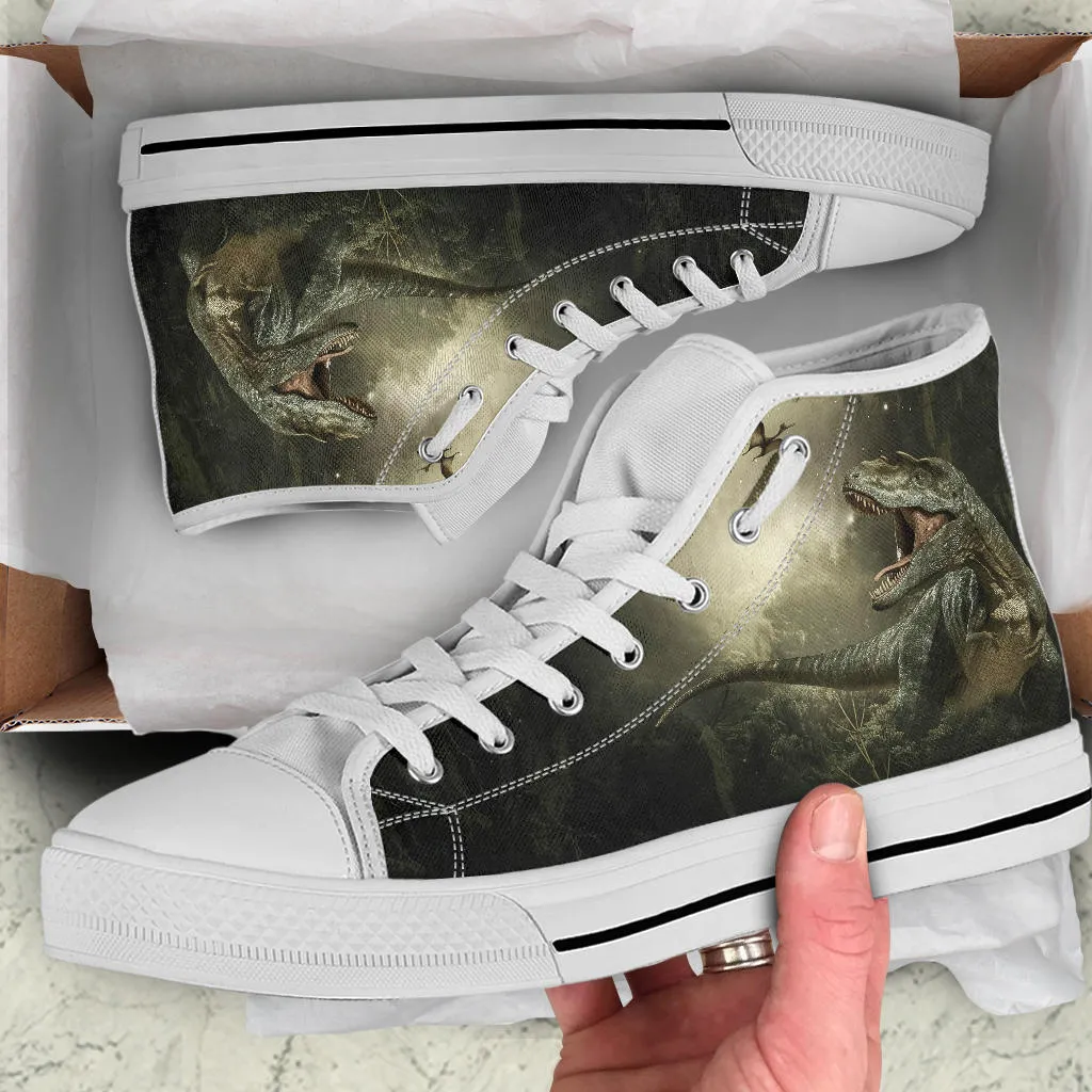 Jungle T-Rex - Dinosaur High Top Shoes