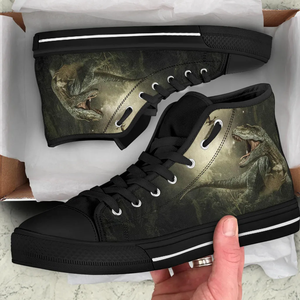 Jungle T-Rex - Dinosaur High Top Shoes