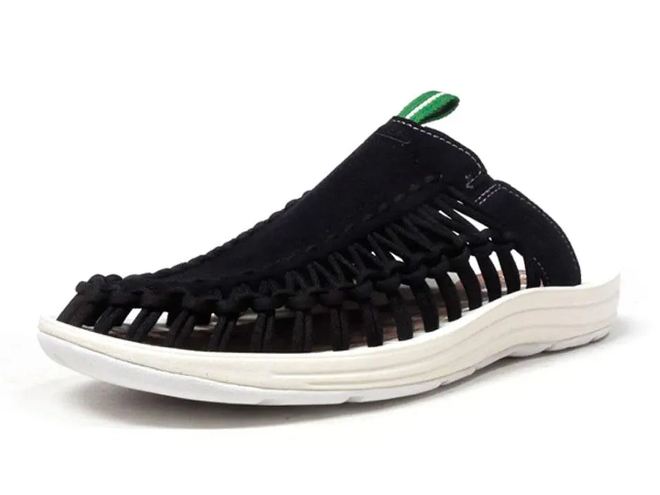 KEEN UNEEK SLIDE "mita sneakers"　BLK/WHT/GRN