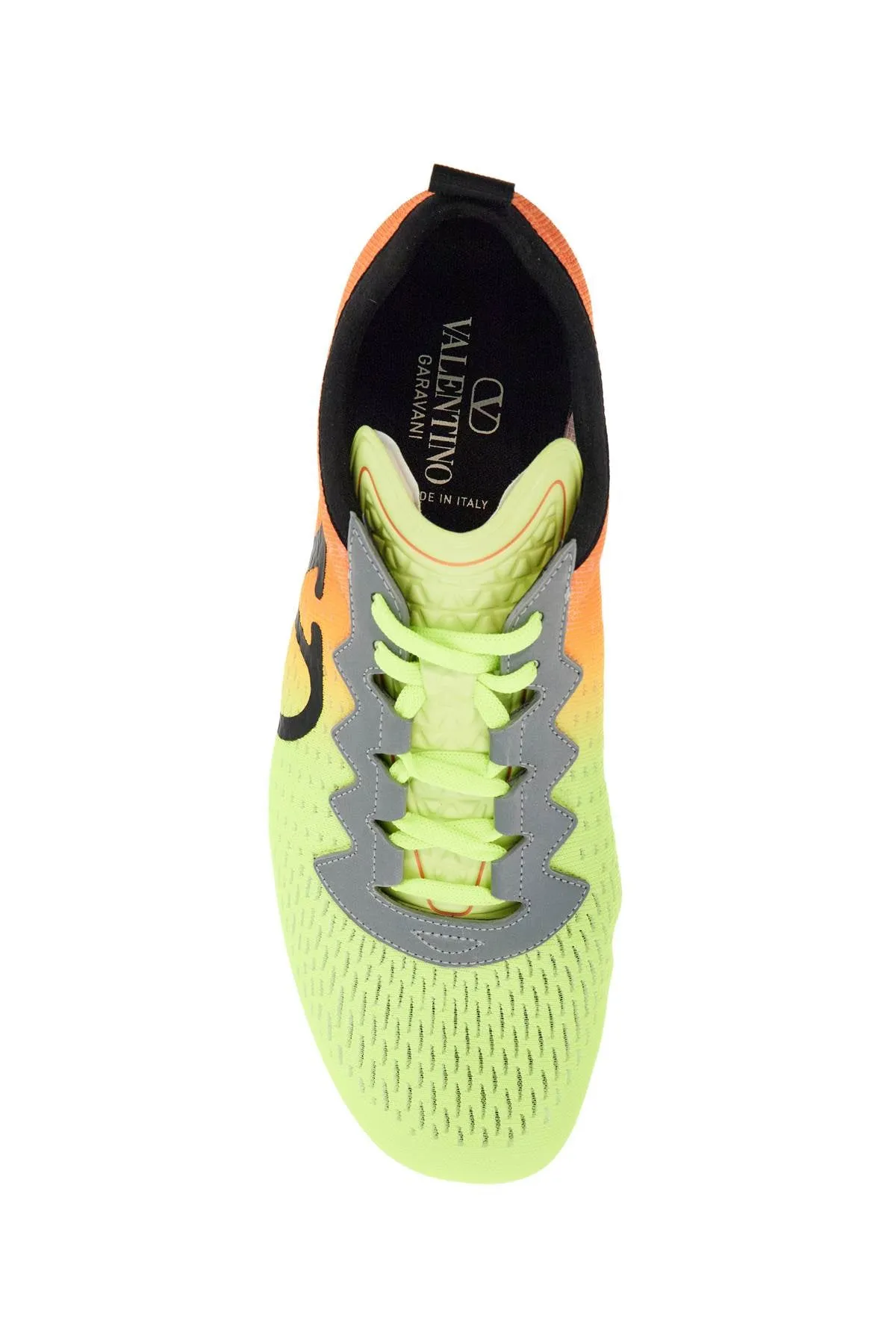 lime green and fluorescent orange sporty sneakers in cotton and pu bold design 6Y2S0J55RWL LIME-ORANGE FLUO-NE/GRIGIO/GREY