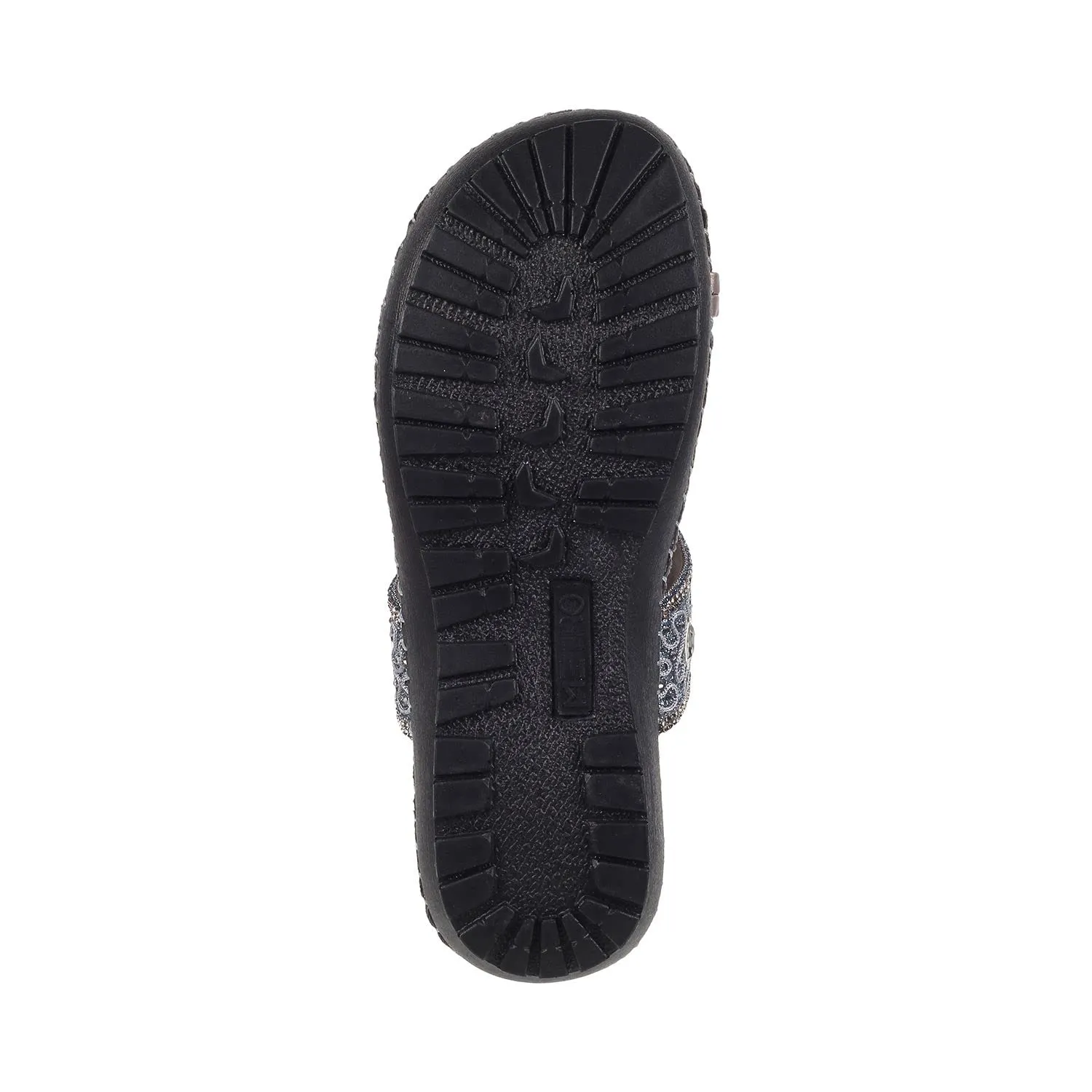 Metro Womens Synthetic Gun Metal Slip Ons