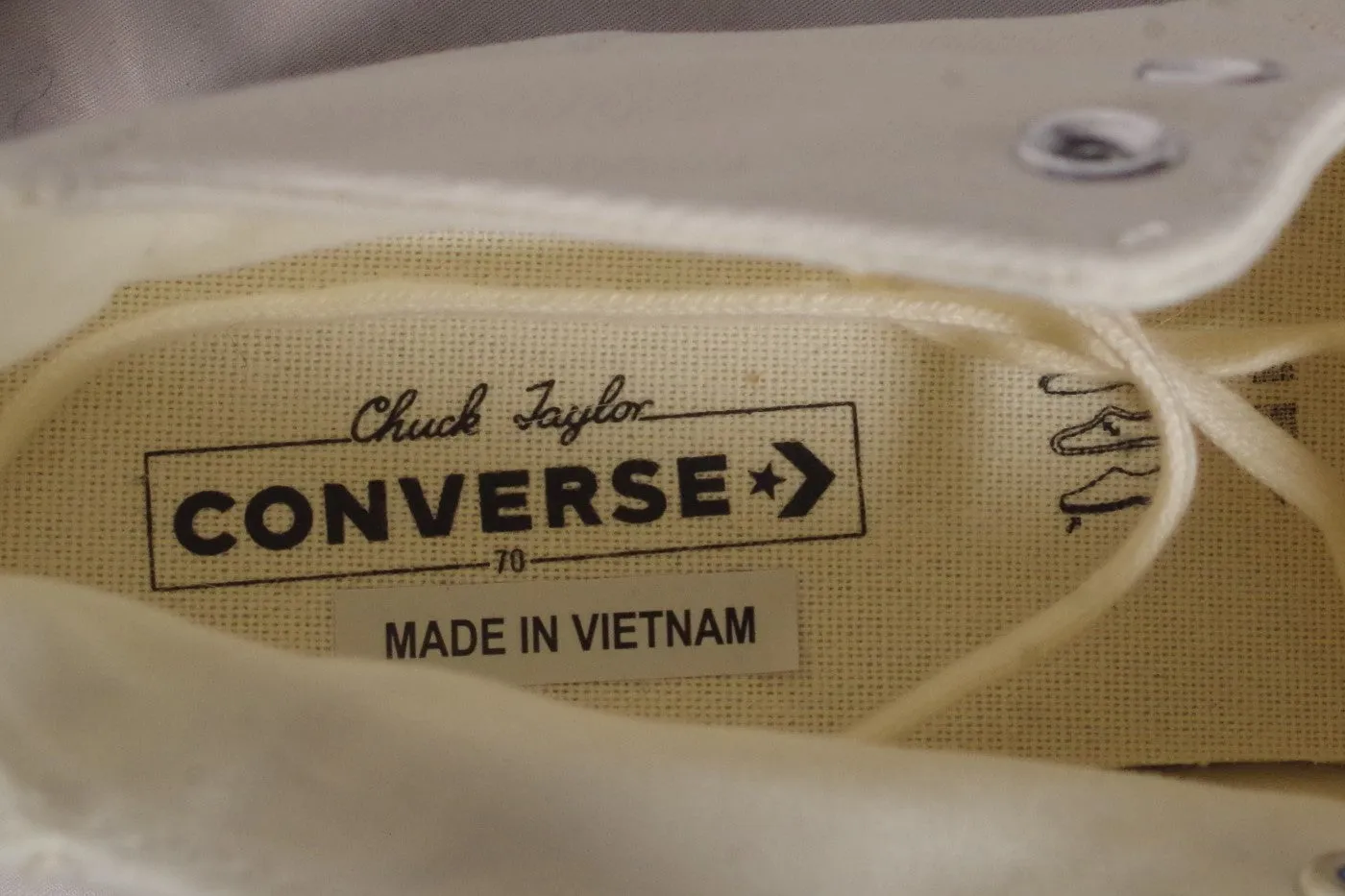 New White Converse All Star Chuck Taylor 70 Plus High Tops - Size 12