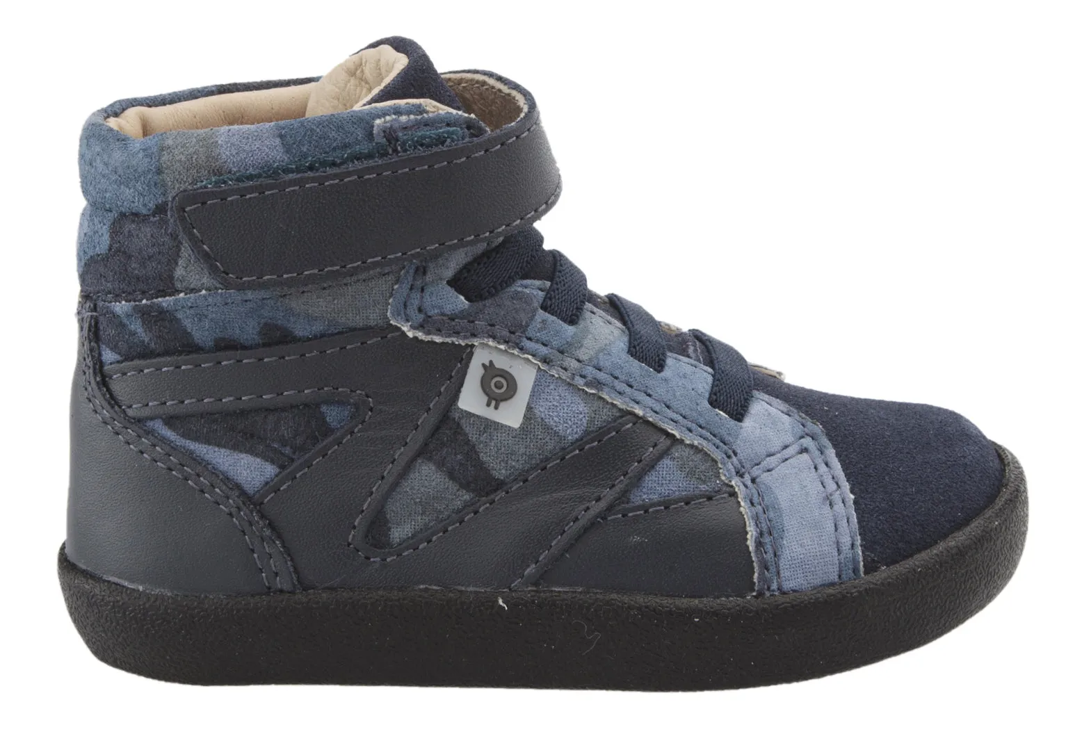 Old Soles Girl's & Boy's 5059 High Rank High Top Sneaker - Marine Camo/Navy/Navy Suede