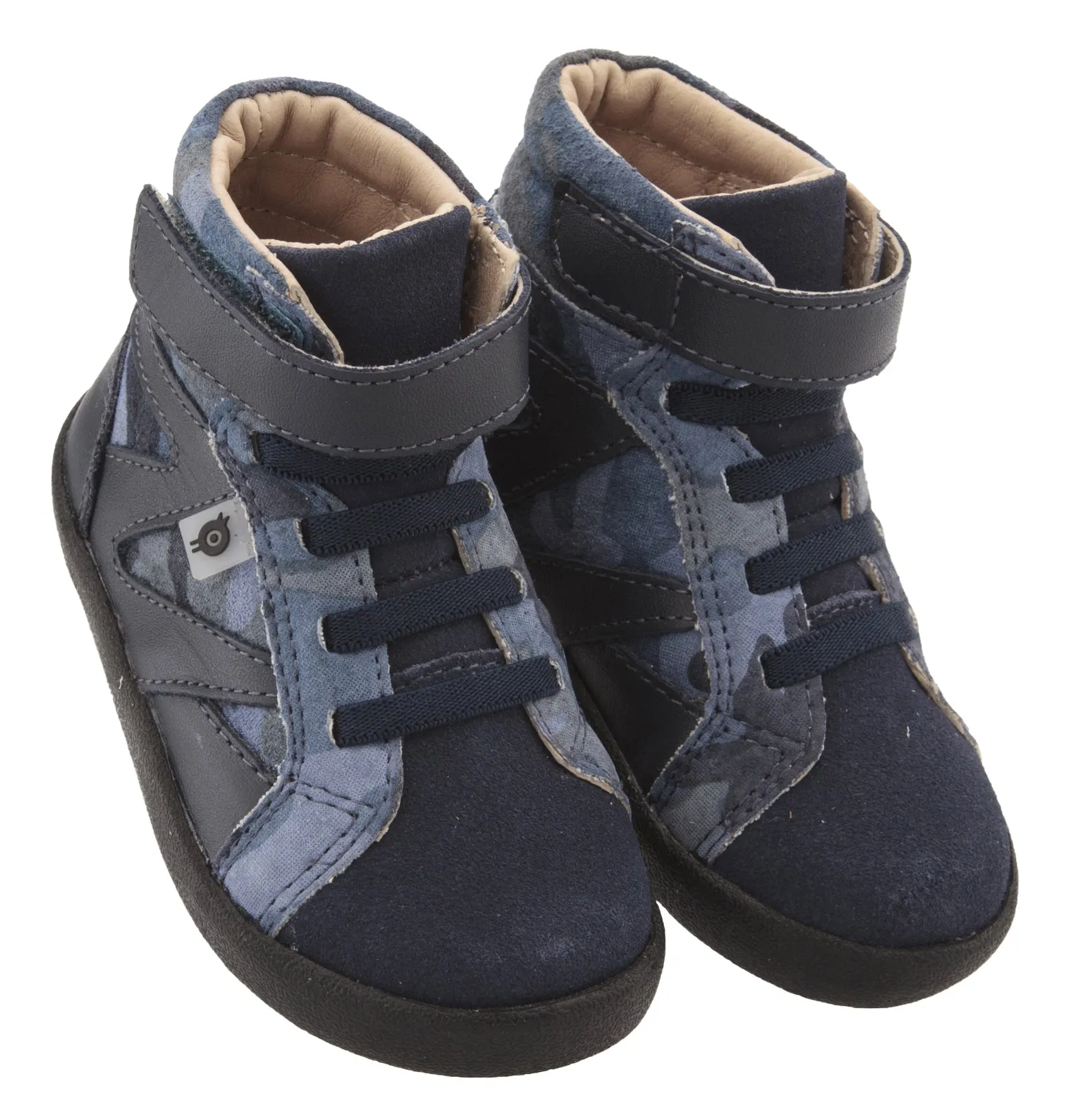 Old Soles Girl's & Boy's 5059 High Rank High Top Sneaker - Marine Camo/Navy/Navy Suede