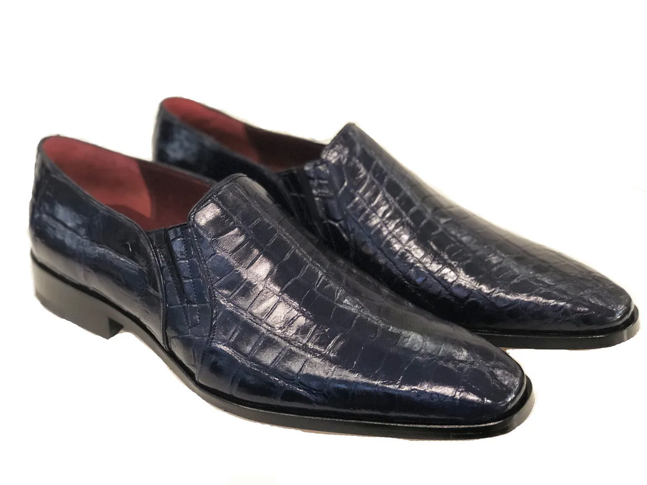 Pelle Exotics "Bellini" Alligator Loafer Navy