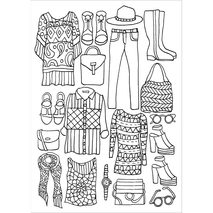 Portable Coloring Book: Fashion