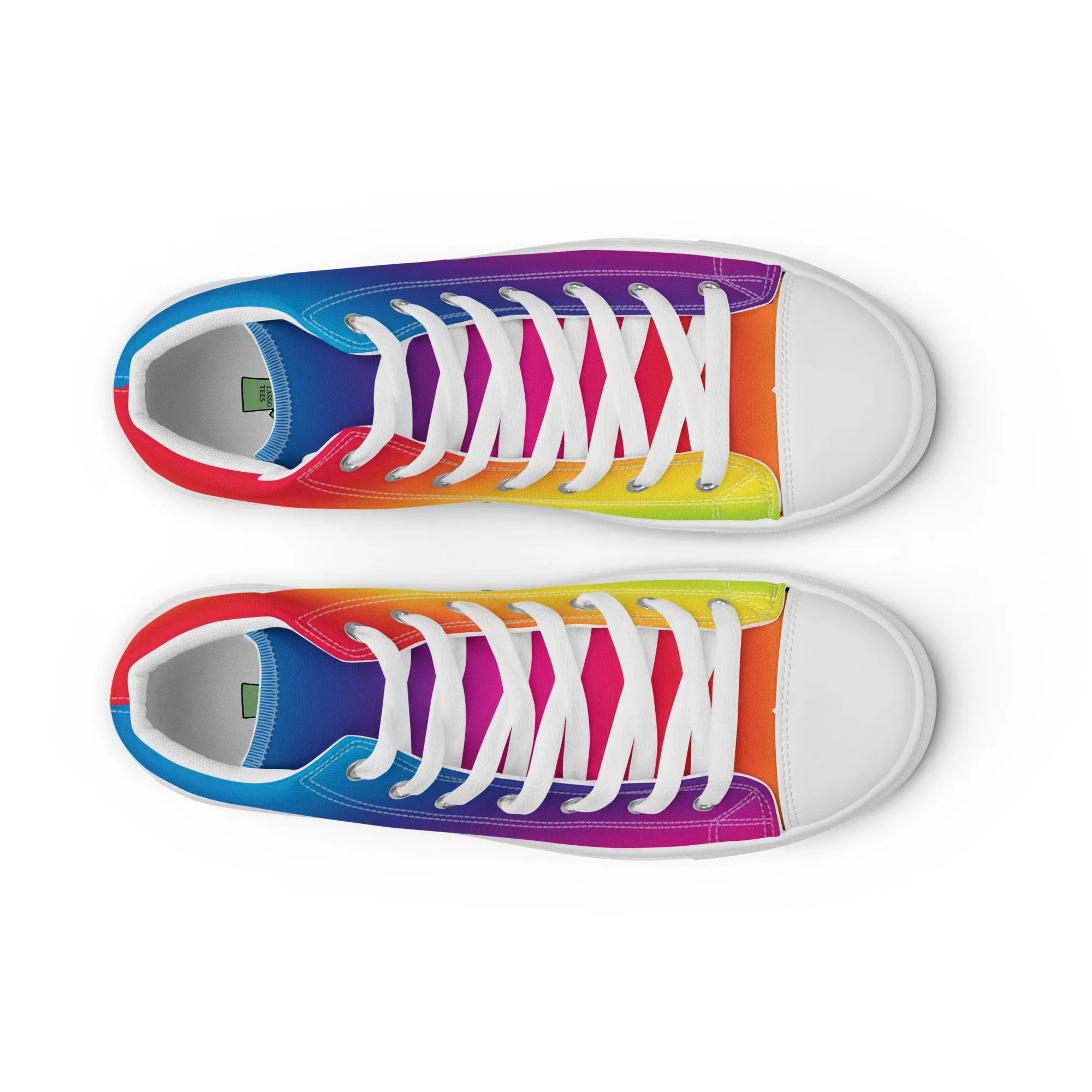 Rainbow Spectrum Women’s high top canvas shoes