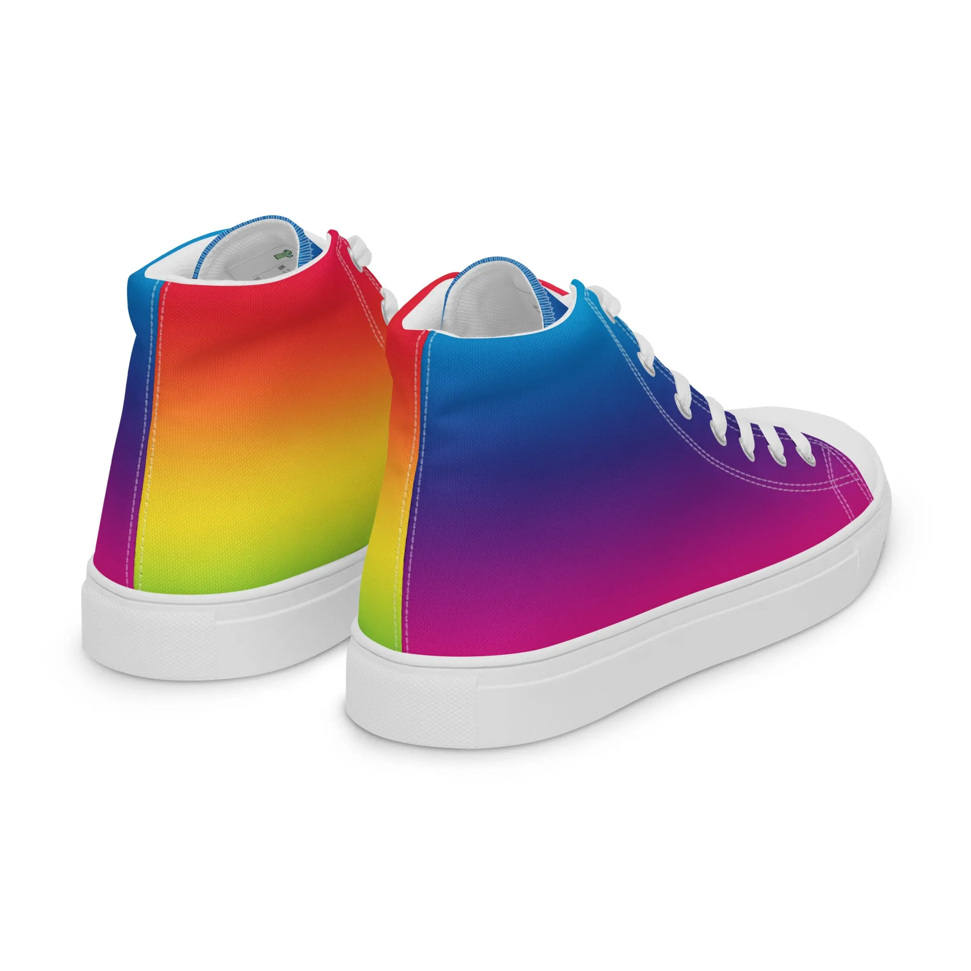 Rainbow Spectrum Women’s high top canvas shoes
