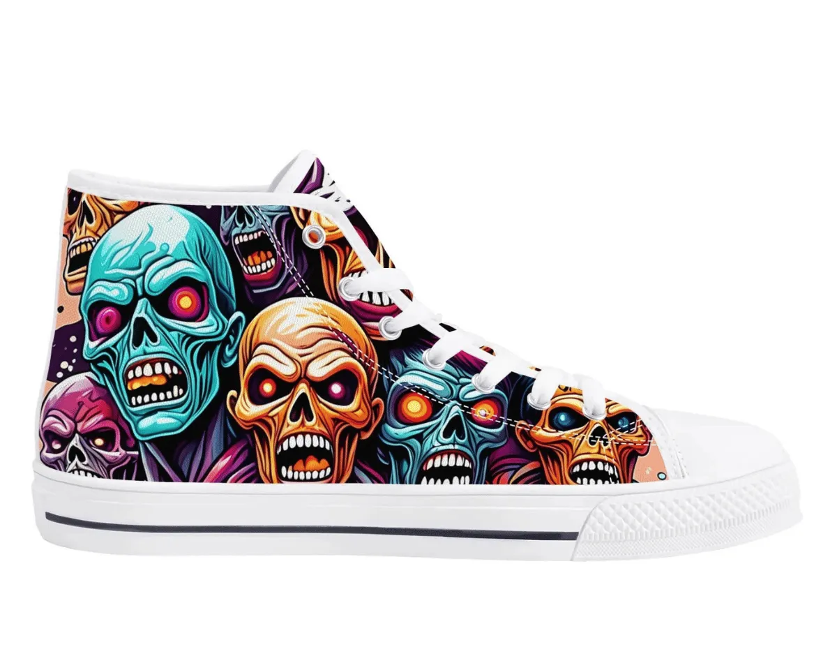 Rainbow Zombie Pattern High Tops