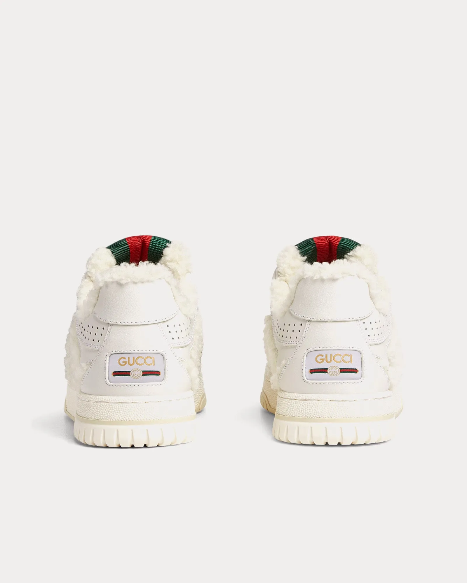 Re-Web with Merino Wool-Effect Fabric White Low Top Sneakers