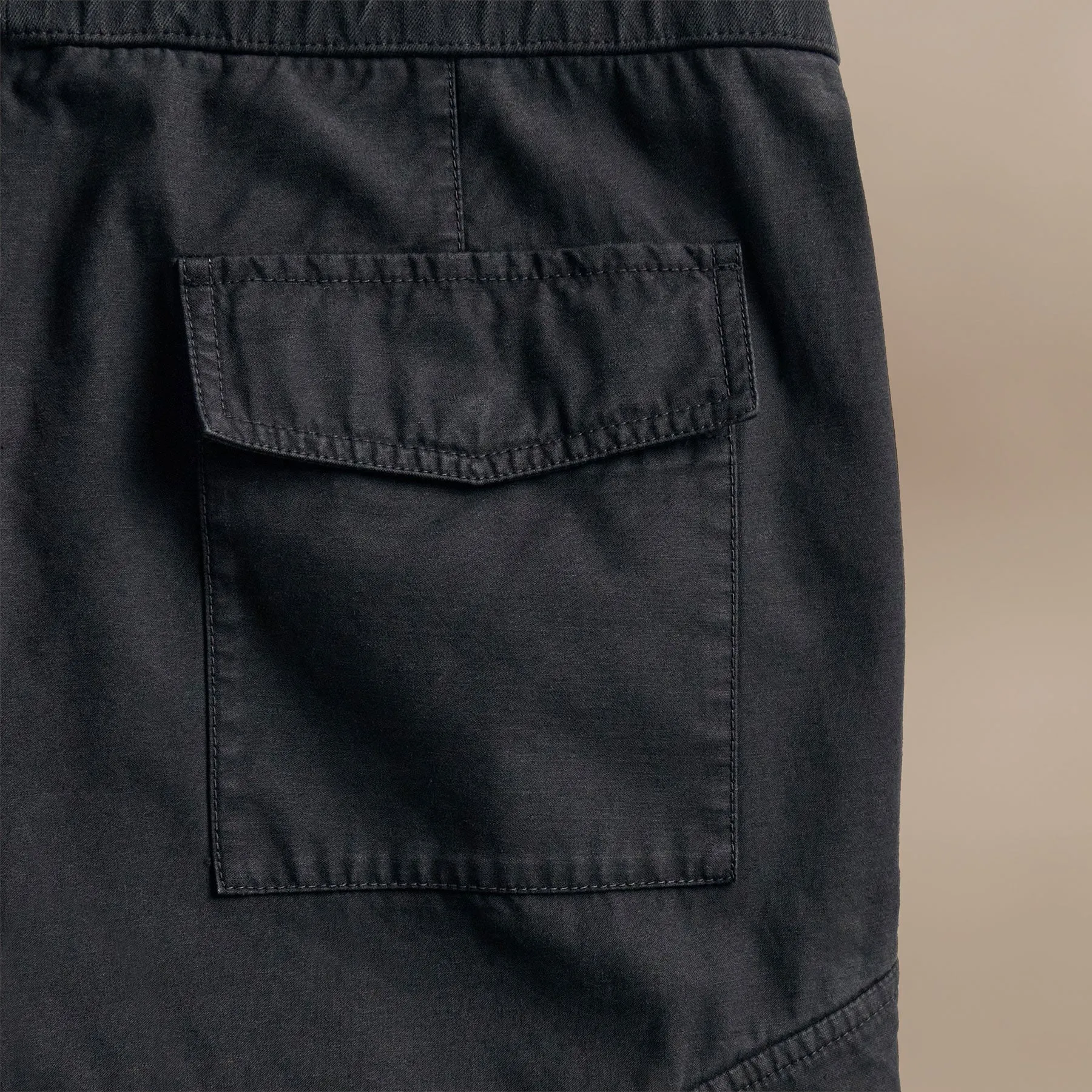 Reverse Twill Utility Pant - Black