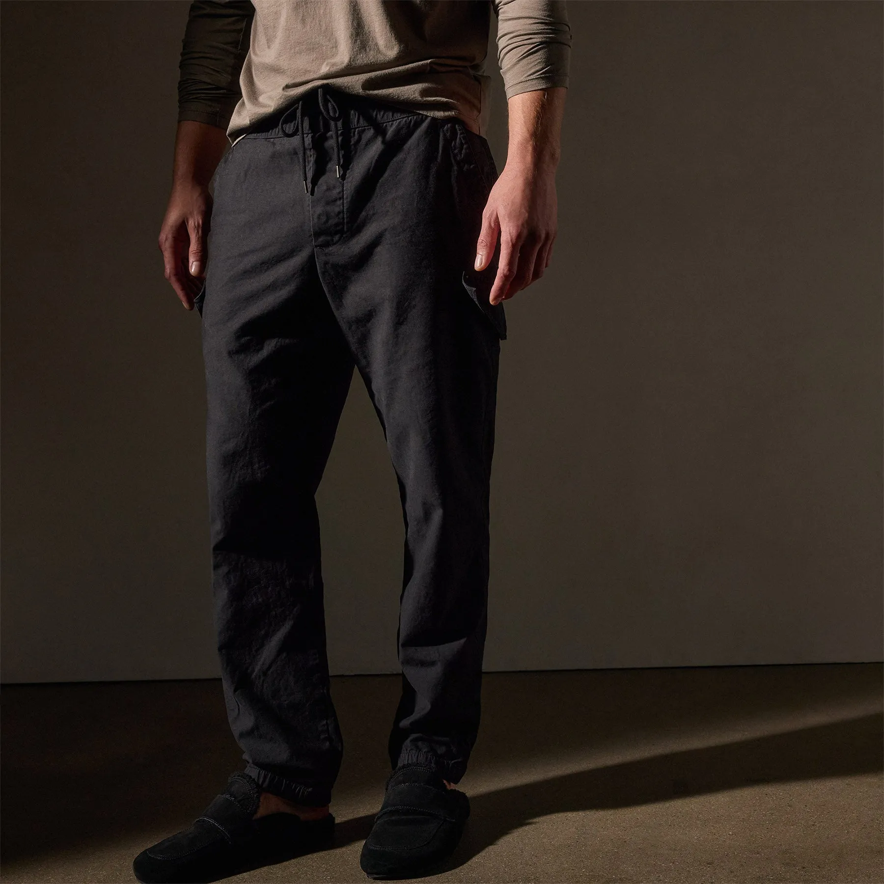 Reverse Twill Utility Pant - Black