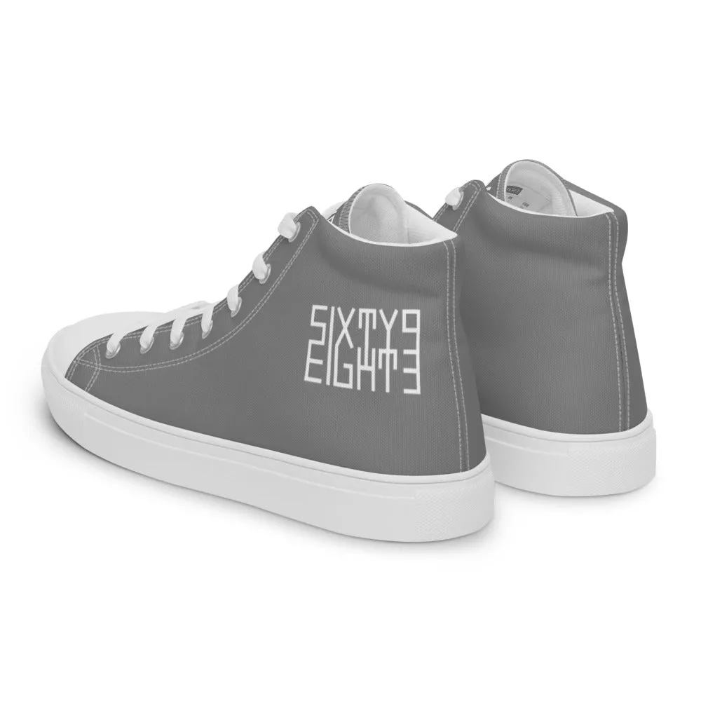 Sixty Eight 93 Logo White Grey Men's High Top Shoes