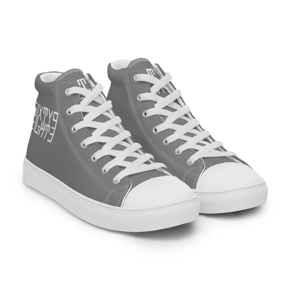 Sixty Eight 93 Logo White Grey Men's High Top Shoes