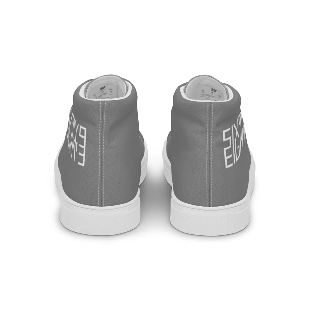 Sixty Eight 93 Logo White Grey Men's High Top Shoes