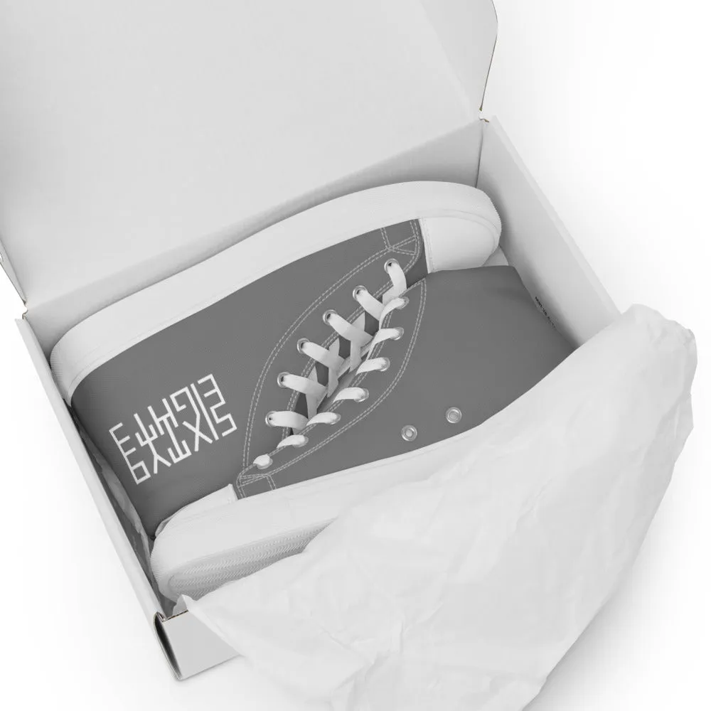 Sixty Eight 93 Logo White Grey Men's High Top Shoes