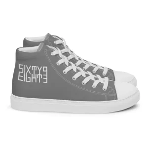 Sixty Eight 93 Logo White Grey Men's High Top Shoes