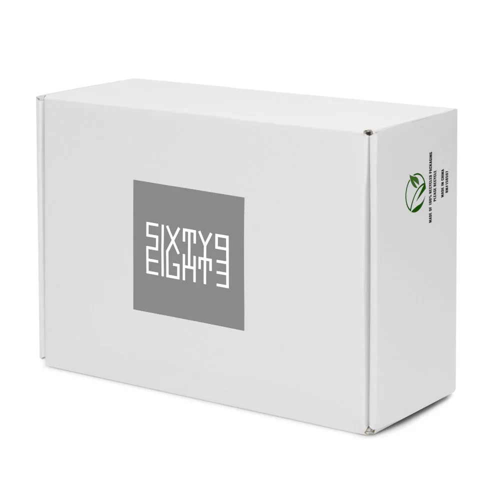 Sixty Eight 93 Logo White Grey Men's High Top Shoes
