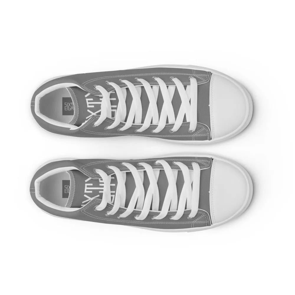 Sixty Eight 93 Logo White Grey Men's High Top Shoes