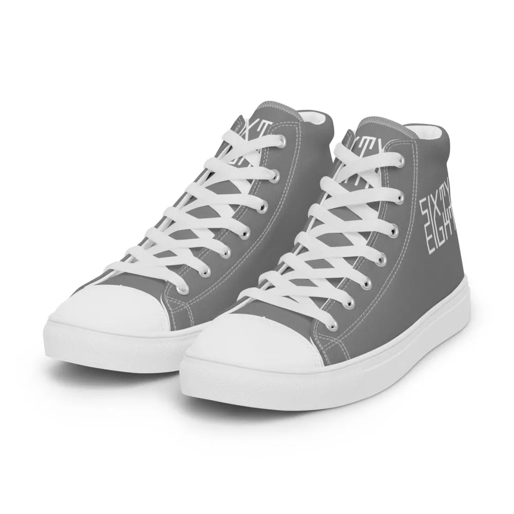 Sixty Eight 93 Logo White Grey Men's High Top Shoes