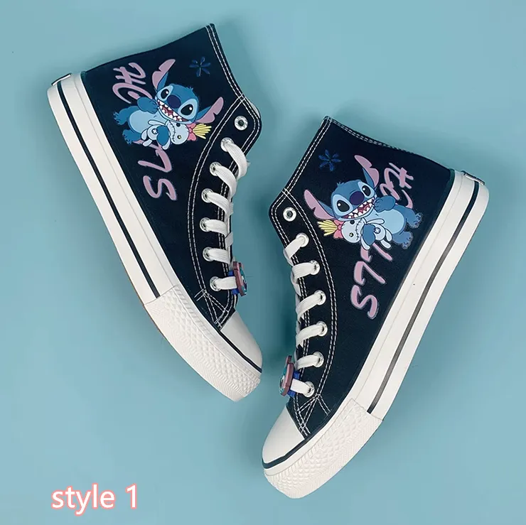 Stitch High Tops Canvas Shoes Sneakers Kid Shoes Unisex Shoes Gifts