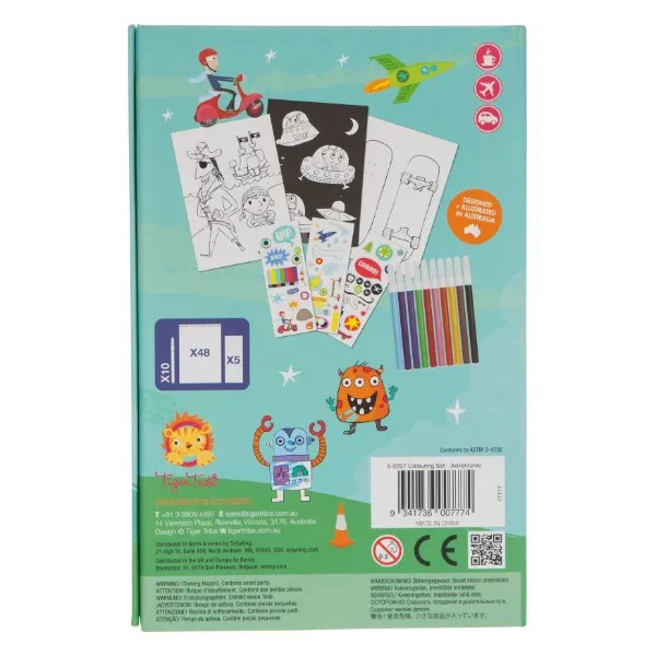 Tiger Tribe TT6-0207 Colouring Set - Adventures