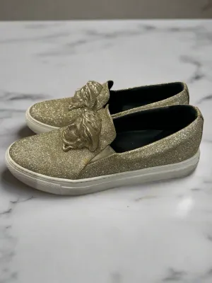 VERSACE Glitter Medusa Slip-Ons - Size 7.5