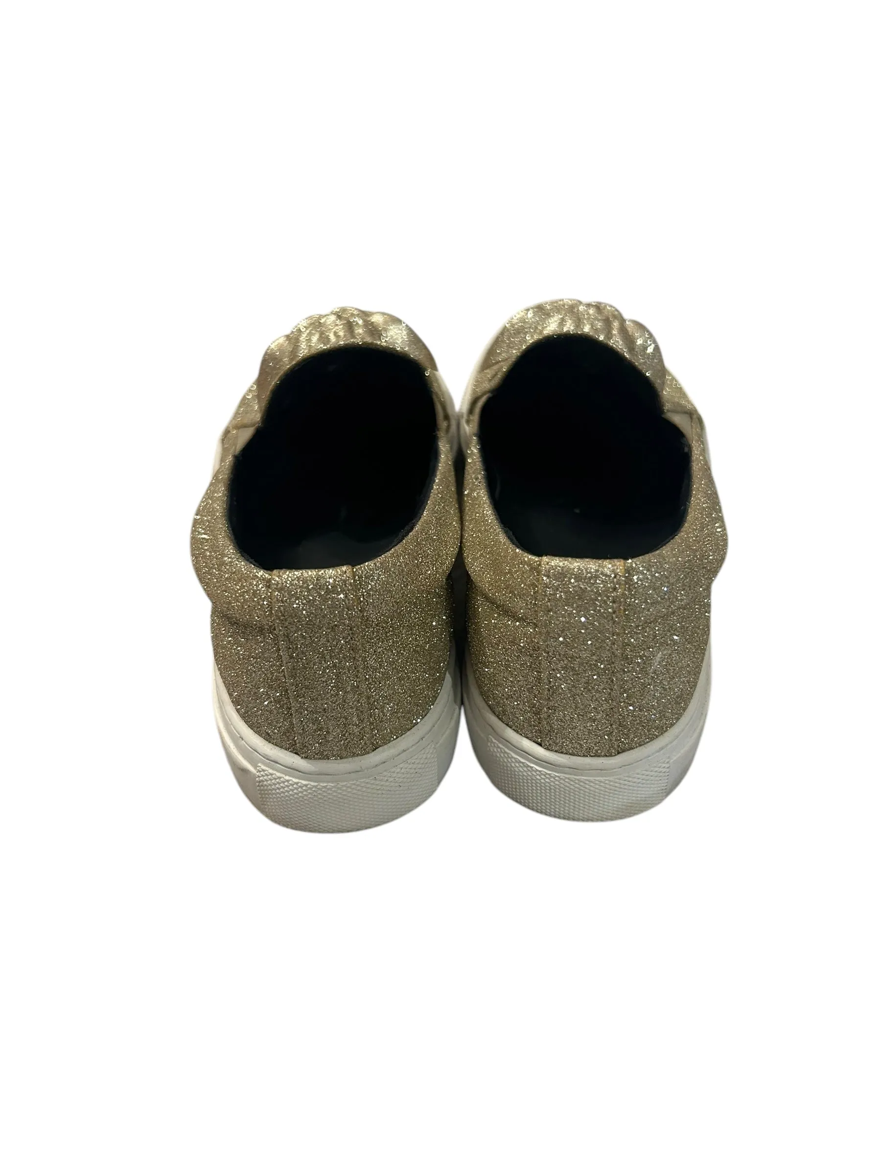 VERSACE Glitter Medusa Slip-Ons - Size 7.5