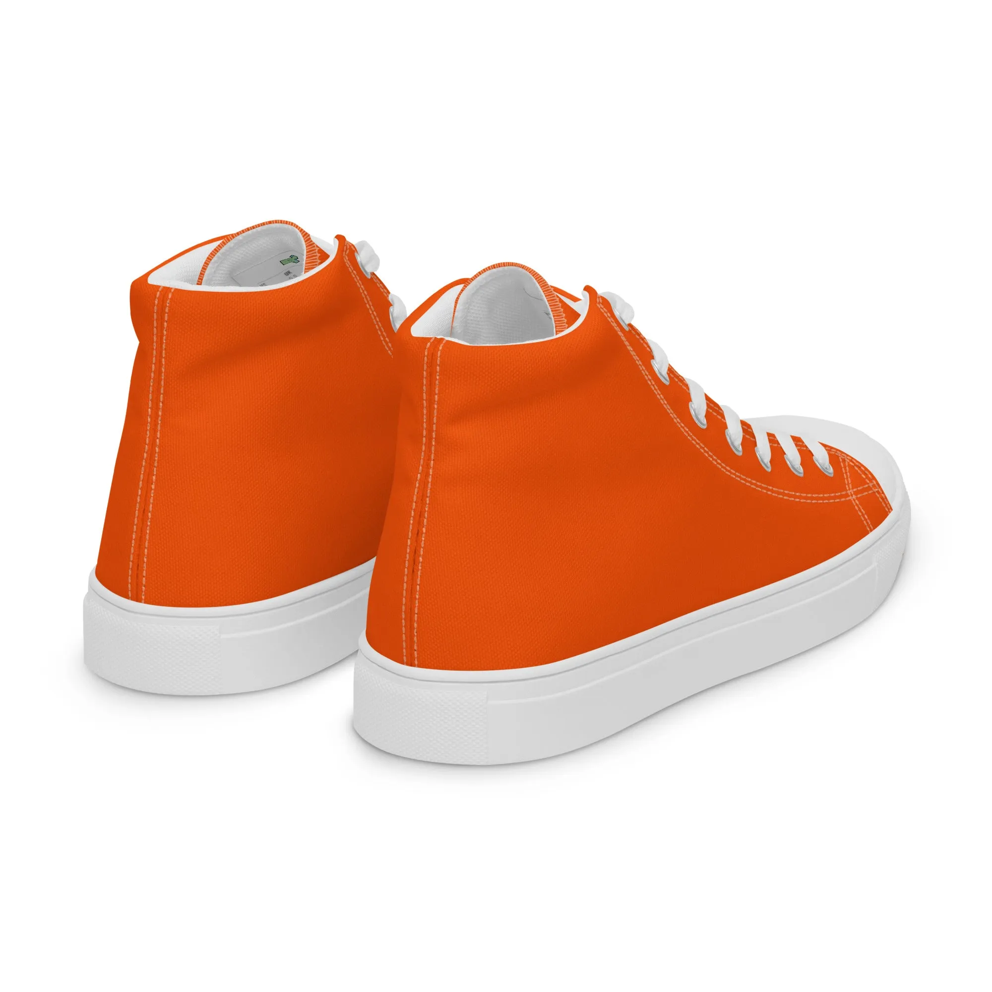 Women’s Orange high top canvas shoes