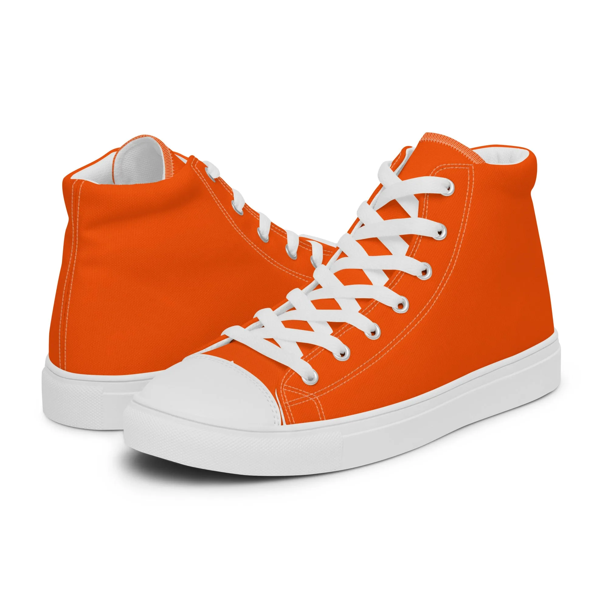 Women’s Orange high top canvas shoes
